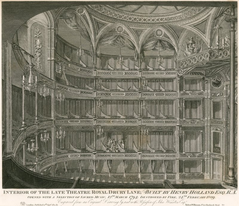 Interno del defunto Theatre Royal, Drury Lane, Londra da John Winston