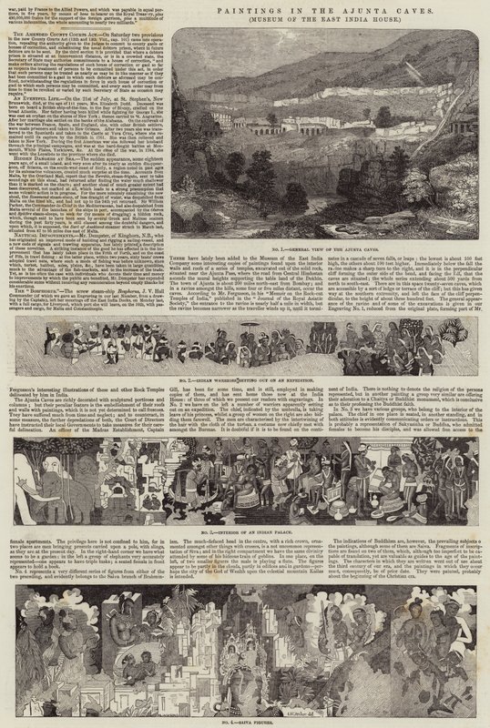 Dipinti nelle Grotte di Ajunta, Museo della East India House da John Wykeham Archer