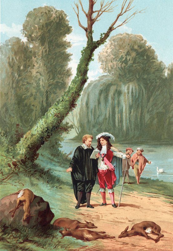 William Harvey con re Carlo I nel parco di Windsor da Jose Armet Portanell