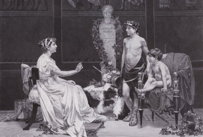 Cornelia, madre dei Gracchi da Jose Garnelo y Alda