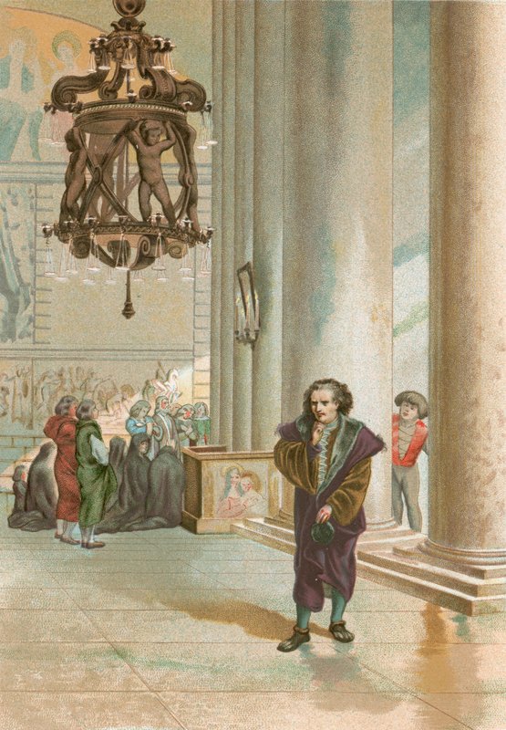 Galileo nella cattedrale di Pisa da Josep or Jose Planella Coromina