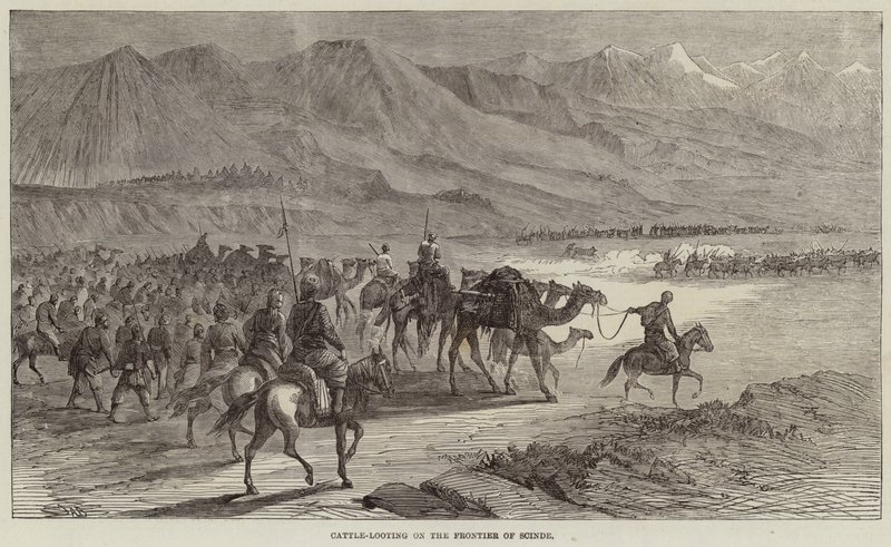 Saccheggio di bestiame alla frontiera di Scinde da Joseph Austin Benwell
