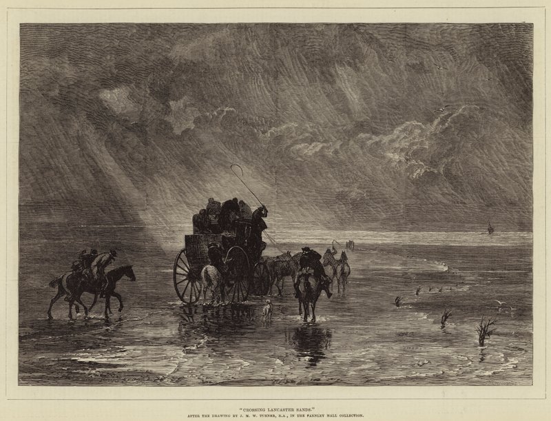 Attraversando le sabbie di Lancaster da Joseph Mallord William Turner