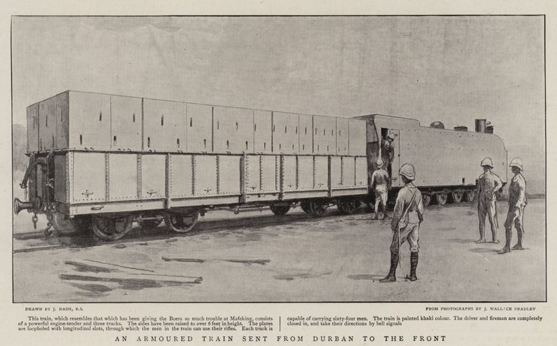 Un treno blindato inviato da Durban al fronte da Joseph Nash