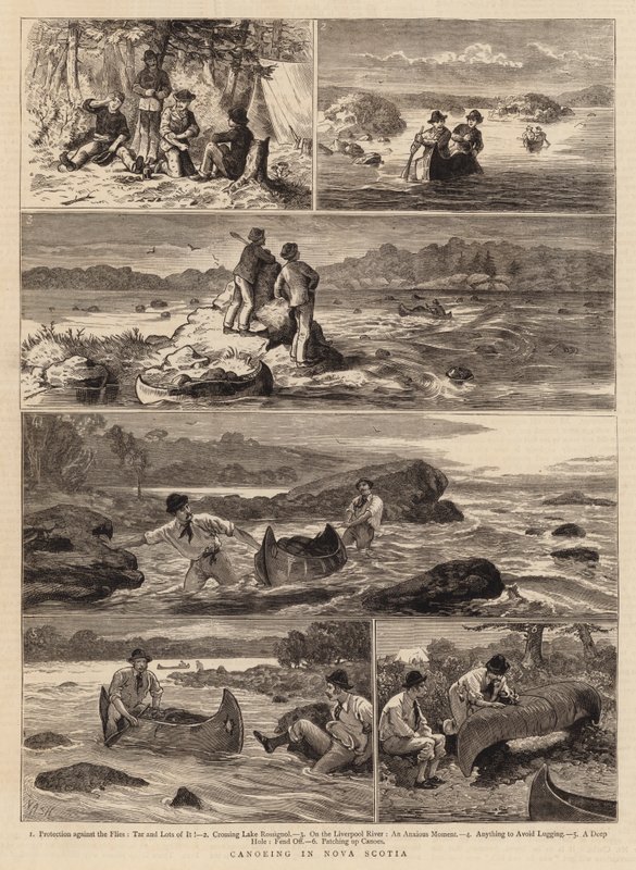 Canoa in Nuova Scozia da Joseph Nash