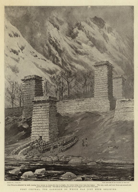 Forte Chitral, la guarnigione appena liberata da Joseph Nash