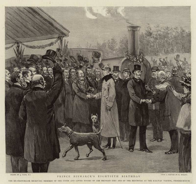 Ottantesimo compleanno del Principe Bismarck da Joseph Nash