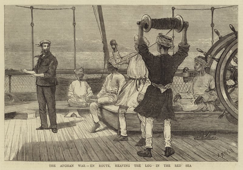 La guerra afgana, in rotta, sollevando il tronco nel Mar Rosso da Joseph Nash