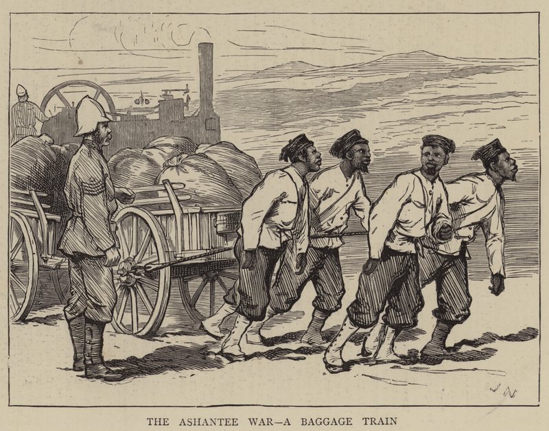 La guerra degli Ashanti, un treno di bagagli da Joseph Nash