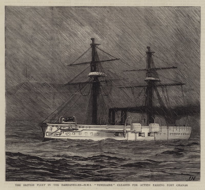 La flotta britannica nei Dardanelli da Joseph Nash