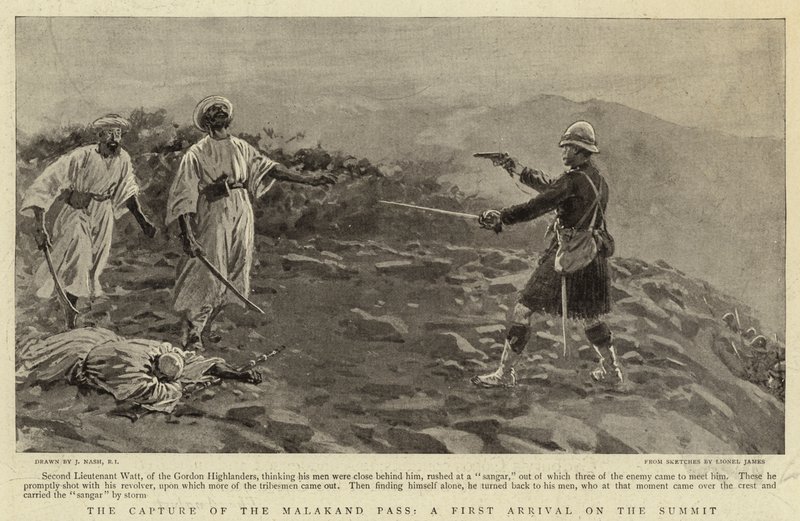 La cattura del passo di Malakand, un primo arrivo sulla vetta da Joseph Nash