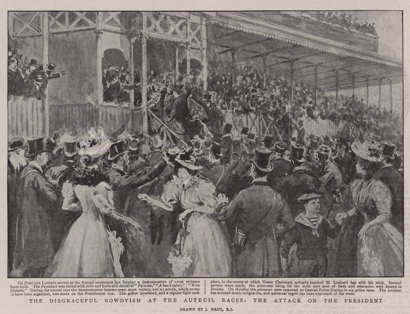 Il vergognoso teppismo alle corse di Auteuil, l