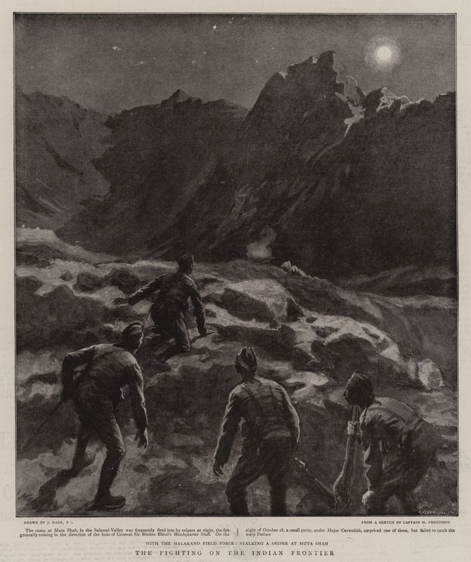 I combattimenti alla frontiera indiana da Joseph Nash