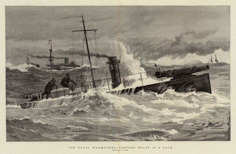 Le Manovre Navali, Torpediniere in una Tempesta da Joseph Nash