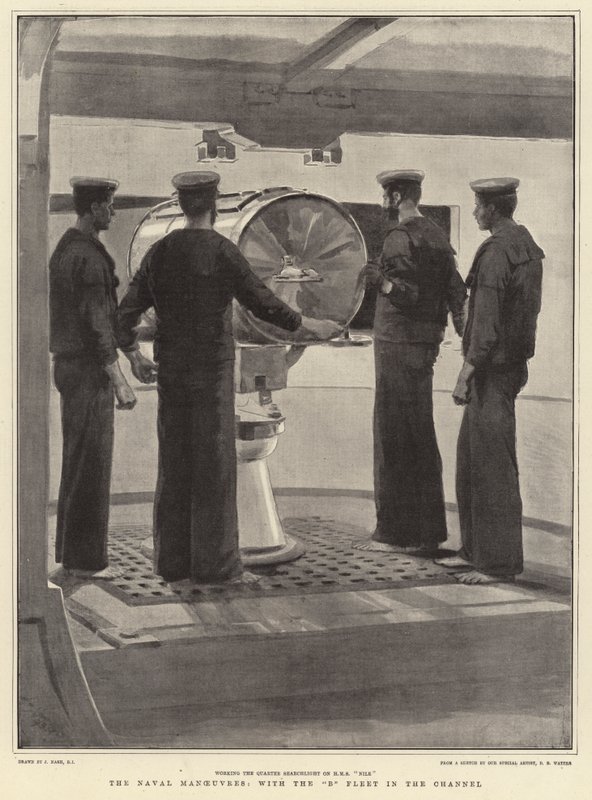 Le Manovre Navali, con la Flotta B nel Canale da Joseph Nash