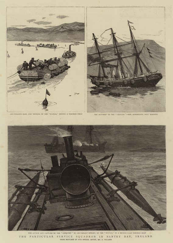 Lo Squadrone di Servizio Particolare nella Baia di Bantry, Irlanda da Joseph Nash
