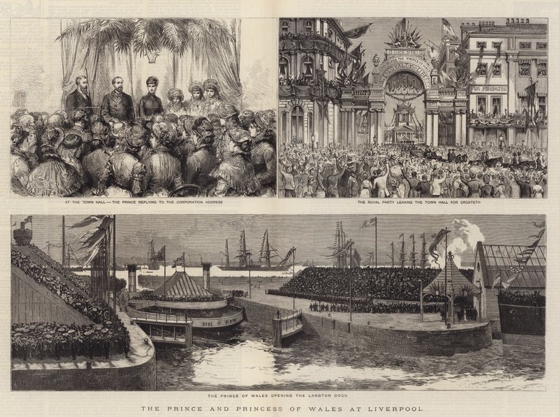 Il principe e la principessa del Galles a Liverpool da Joseph Nash