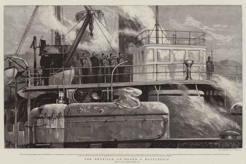 La sveglia a bordo di una nave da guerra da Joseph Nash