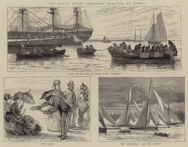 La regata del Royal Yacht Squadron a Cowes da Joseph Nash