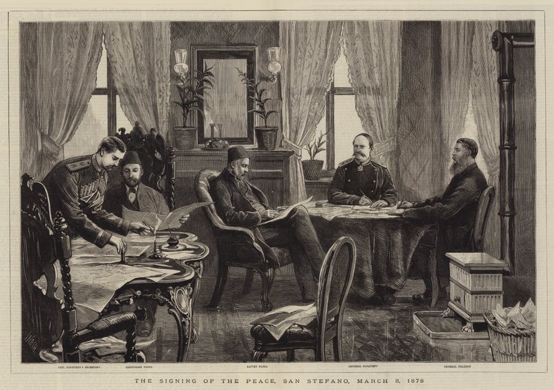 La firma della pace, San Stefano, 3 marzo 1878 da Joseph Nash