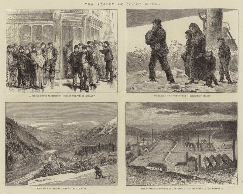 Lo Sciopero nel Galles del Sud da Joseph Nash