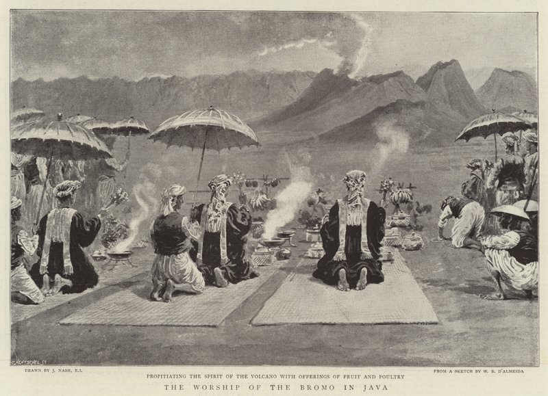 Il culto del Bromo a Giava da Joseph Nash