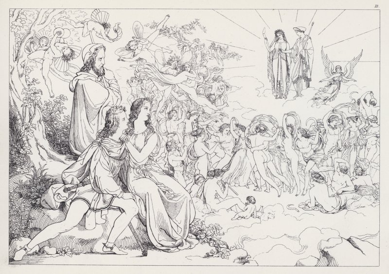 La Tempesta di Shakespeare, Atto IV, Scena 1 da Joseph Noel after Paton