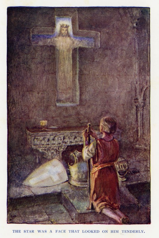 Illustrazione per Sir Knight of the Splendid Way da Joseph (after) Finnemore