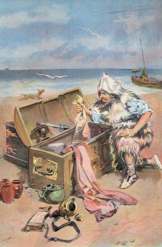 Robinson Crusoe: Esamino i bauli da Joseph (after) Finnemore