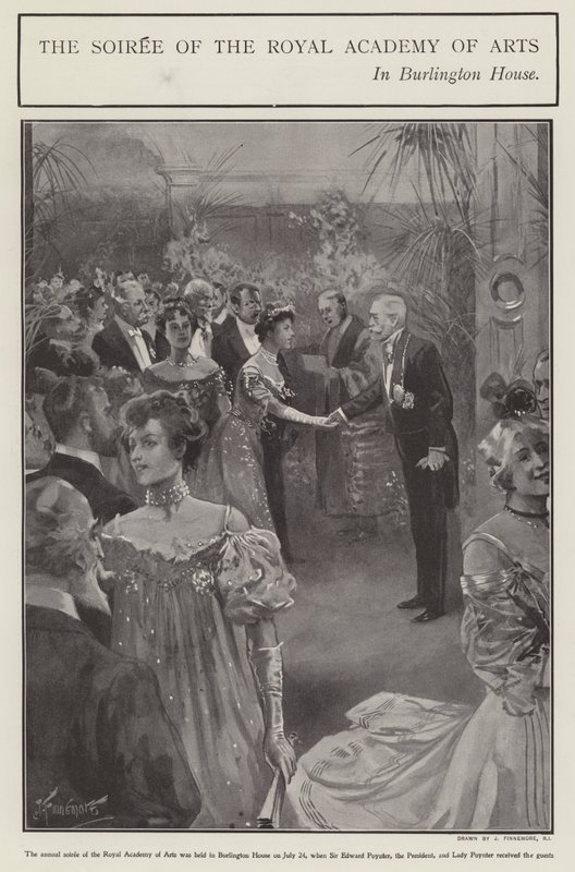 La serata della Royal Academy of Arts a Burlington House, Londra da Joseph (after) Finnemore