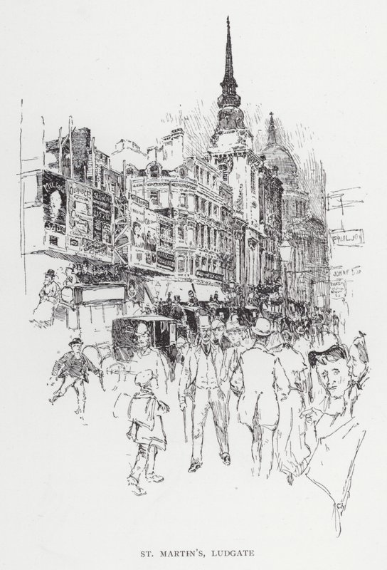 San Martino, Ludgate da Joseph (after) Pennell