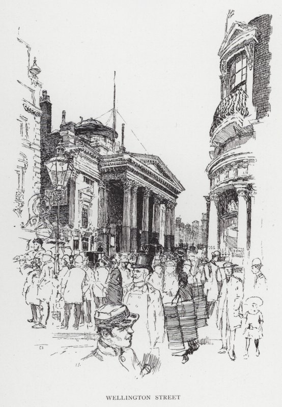 Wellington Street (litografia) da Joseph (after) Pennell
