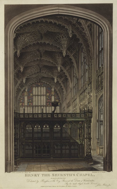 Cappella di Enrico VII, Abbazia di Westminster, Londra da Joseph Constantine Stadler