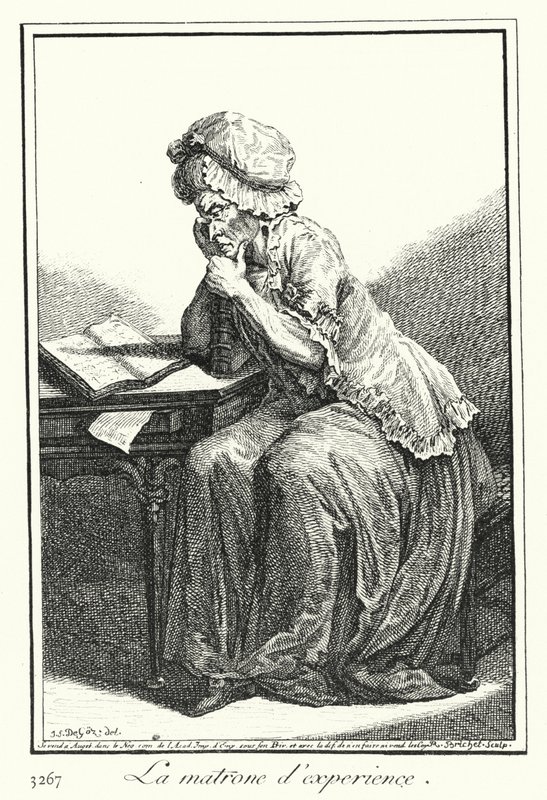 La Matrona Esperta (incisione) da Joseph Franz von (after) Goez