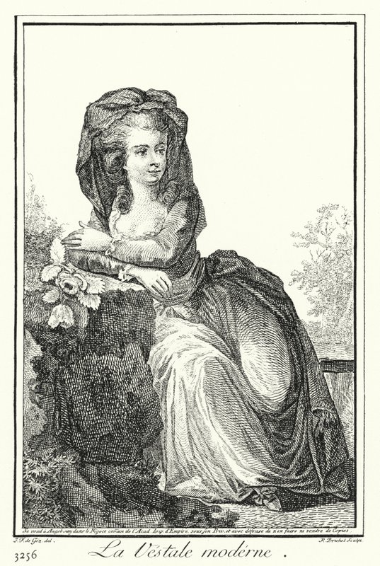 La moderna vestale (incisione) da Joseph Franz von (after) Goez