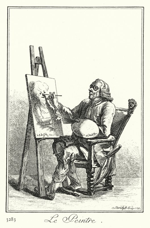 Il pittore (incisione) da Joseph Franz von (after) Goez