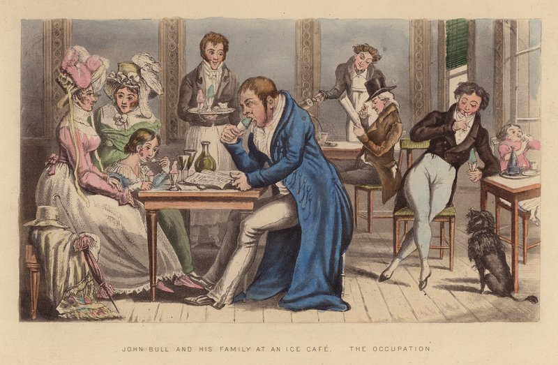John Bull e la sua famiglia in un caffè di ghiaccio da Joseph Grego