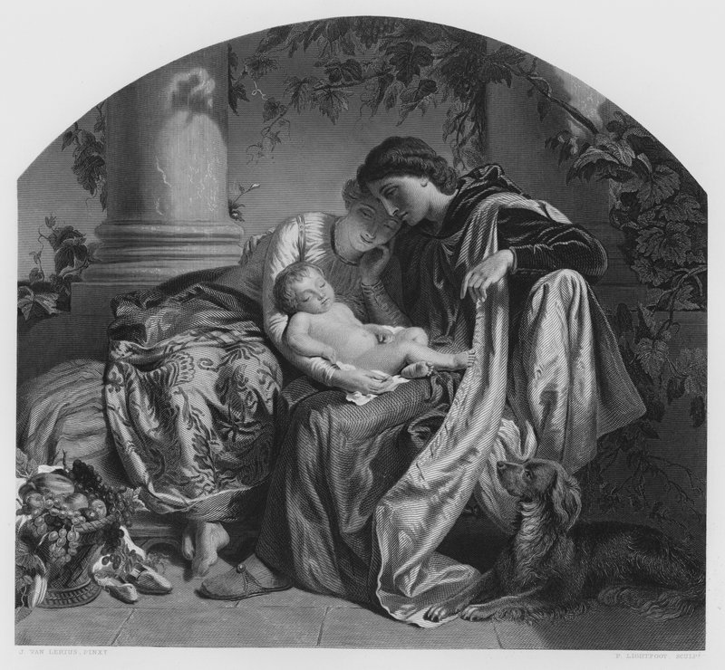 Il primogenito, dal quadro nella Collezione Reale da Joseph Henri François van Lerius