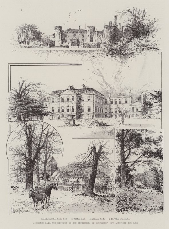Addington Park, la residenza degli arcivescovi di Canterbury, ora annunciata in vendita da Joseph Holland Tringham