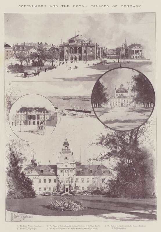 Copenaghen e i palazzi reali di Danimarca da Joseph Holland Tringham