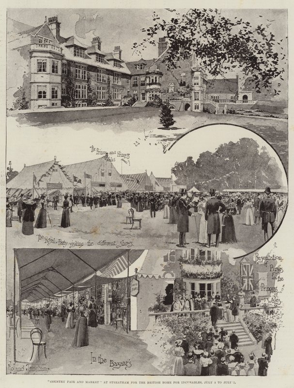 Fiera e Mercato di Campagna a Streatham per la British Home for Incurables, 3 luglio - 5 luglio da Joseph Holland Tringham