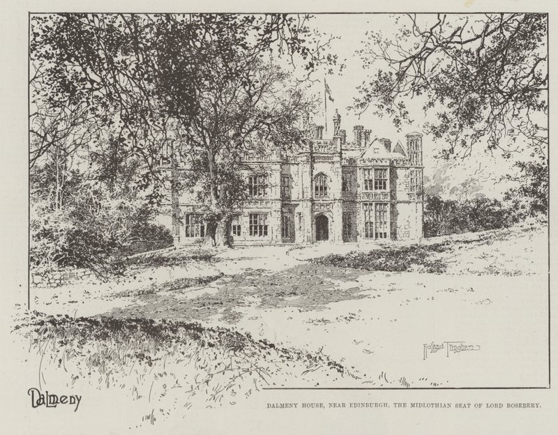 Casa Dalmeny, vicino a Edimburgo, la residenza di Lord Rosebery da Joseph Holland Tringham