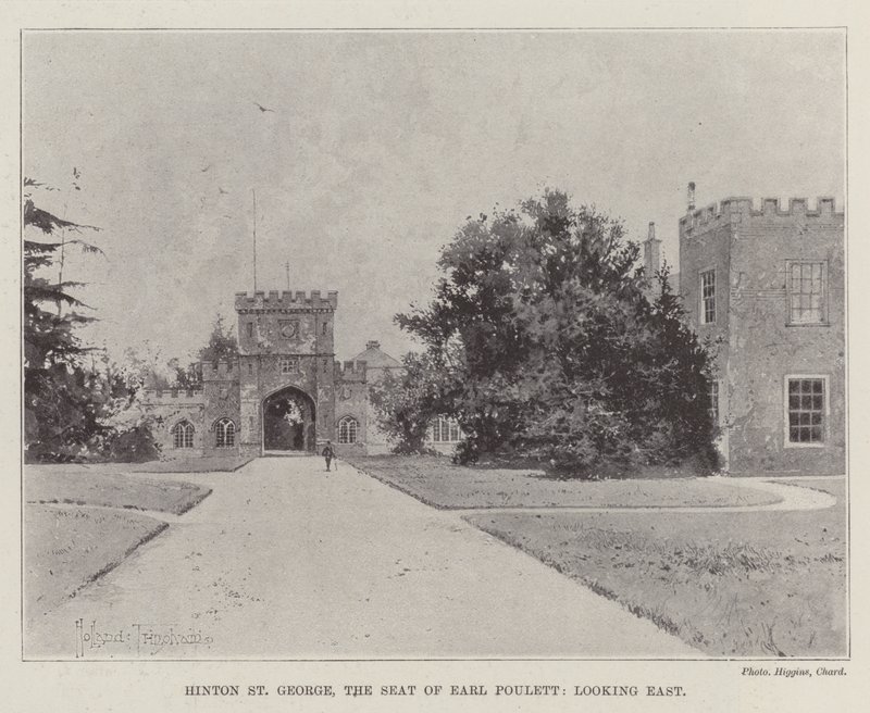 Hinton St George, la residenza del conte Poulett, vista verso est da Joseph Holland Tringham