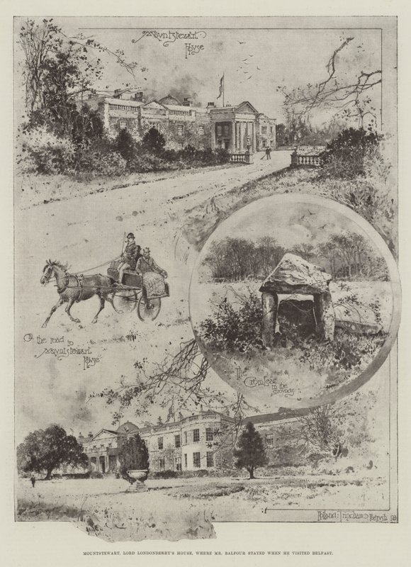 Mountstewart, la casa di Lord Londonderry, dove Mr Balfour soggiornò durante la sua visita a Belfast da Joseph Holland Tringham