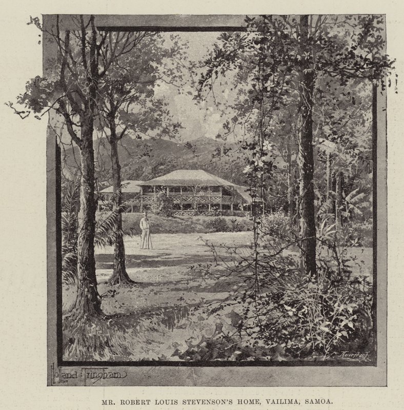 Casa del signor Robert Louis Stevenson, Vailima, Samoa da Joseph Holland Tringham