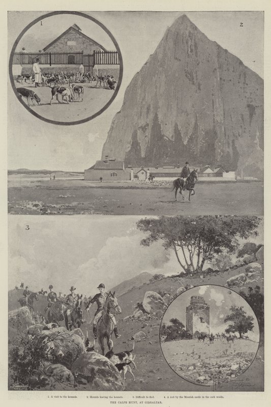 La caccia di Calpe, a Gibilterra da Joseph Holland Tringham