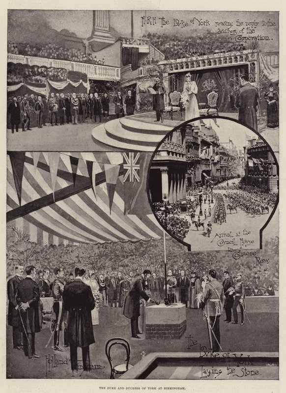 Il Duca e la Duchessa di York a Birmingham da Joseph Holland Tringham