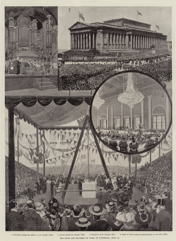 Il Duca e la Duchessa di York a Liverpool, 10 settembre da Joseph Holland Tringham