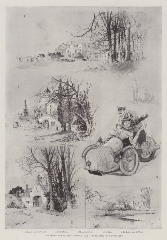Il tour di Pasqua del Club Automobilistico, a Beaulieu in automobile da Joseph Holland Tringham