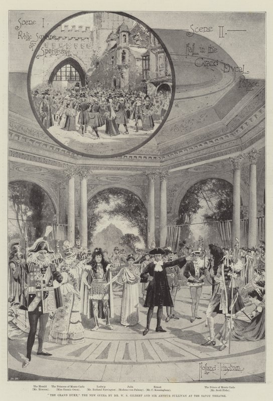 Il Granduca, la nuova opera di Mr W S Gilbert e Sir Arthur Sullivan al Savoy Theatre da Joseph Holland Tringham